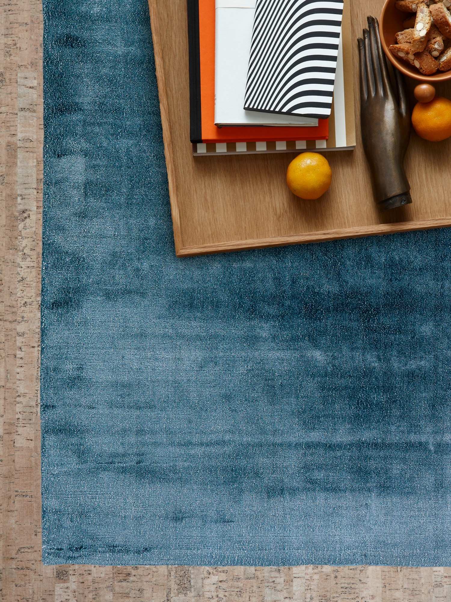 Schöner Wohnen Aura 6017 Webteppich Blau