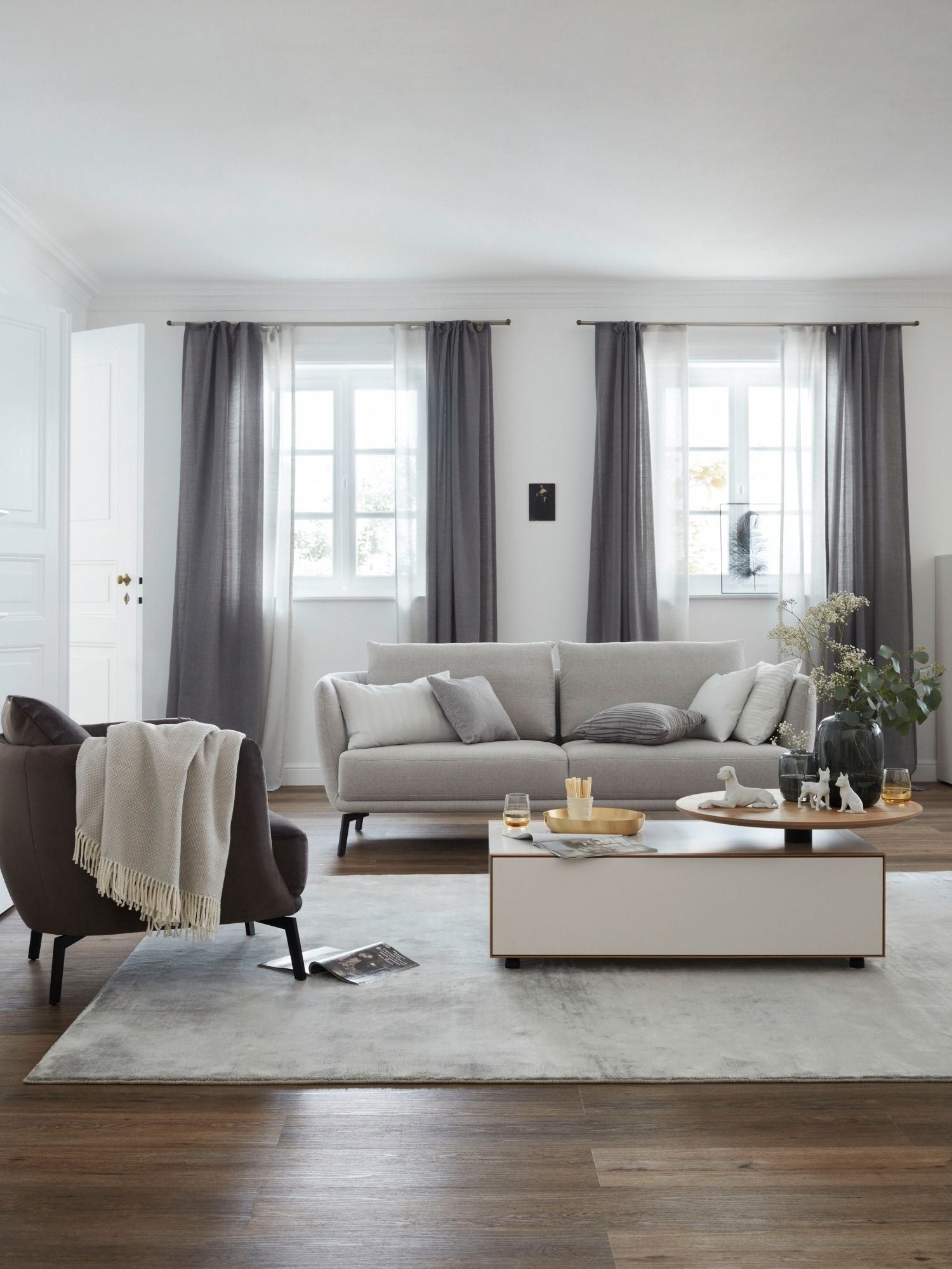 Schöner Wohnen Aura 6017 Webteppich Silber