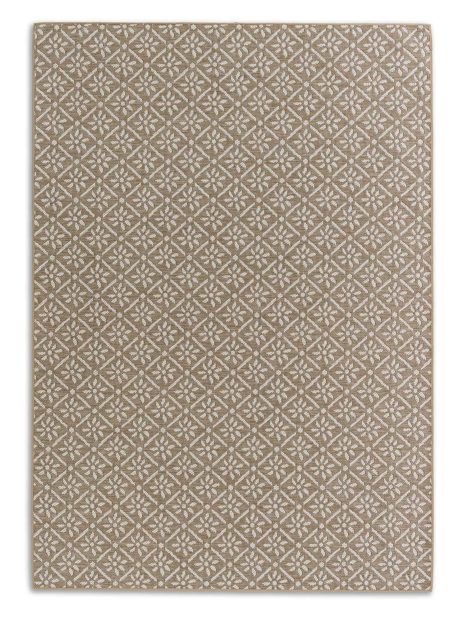Schöner Wohnen Parkland 6351 Outdoorteppich Blumen Beige