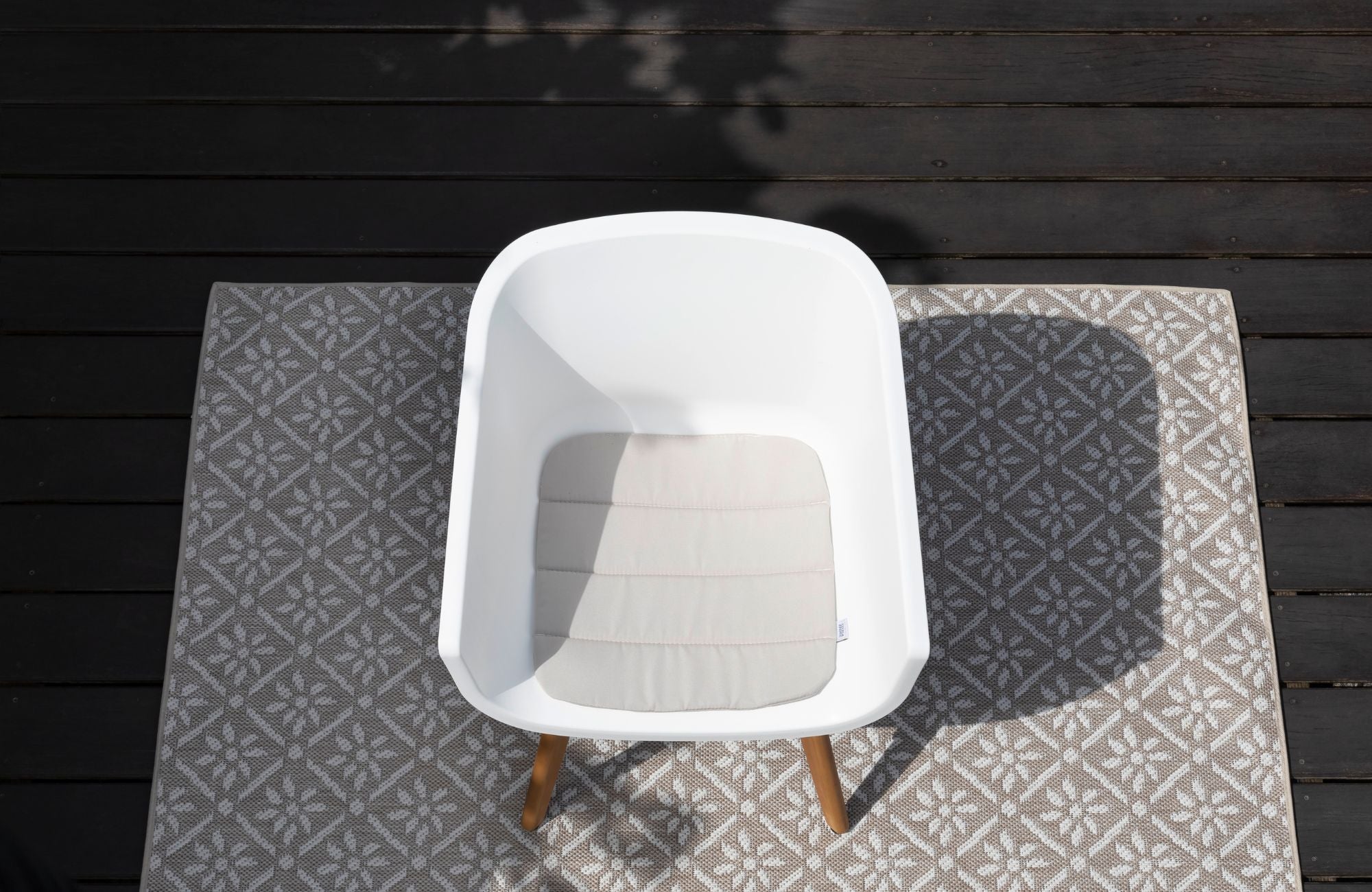 Schöner Wohnen Parkland 6351 Outdoorteppich Blumen Beige