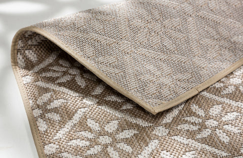 Schöner Wohnen Parkland 6351 Outdoorteppich Blumen Beige