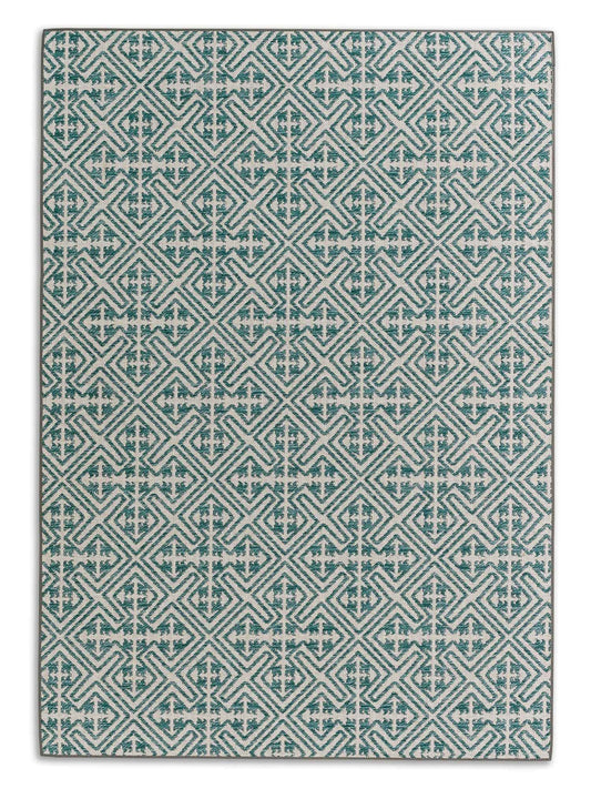 Schöner Wohnen Parkland 6351 Outdoorteppich Rauten Türkis