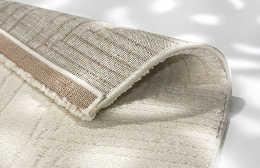 Schöner Wohnen Pure Design 6317 Webteppich Streifen/Raum Creme