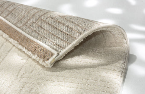 Schöner Wohnen Pure Design 6317 Webteppich Streifen/Raum Creme