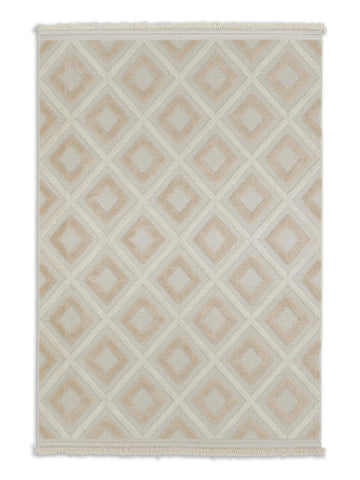 Schöner Wohnen Summer 6352 Outdoorteppich Quadrate Beige