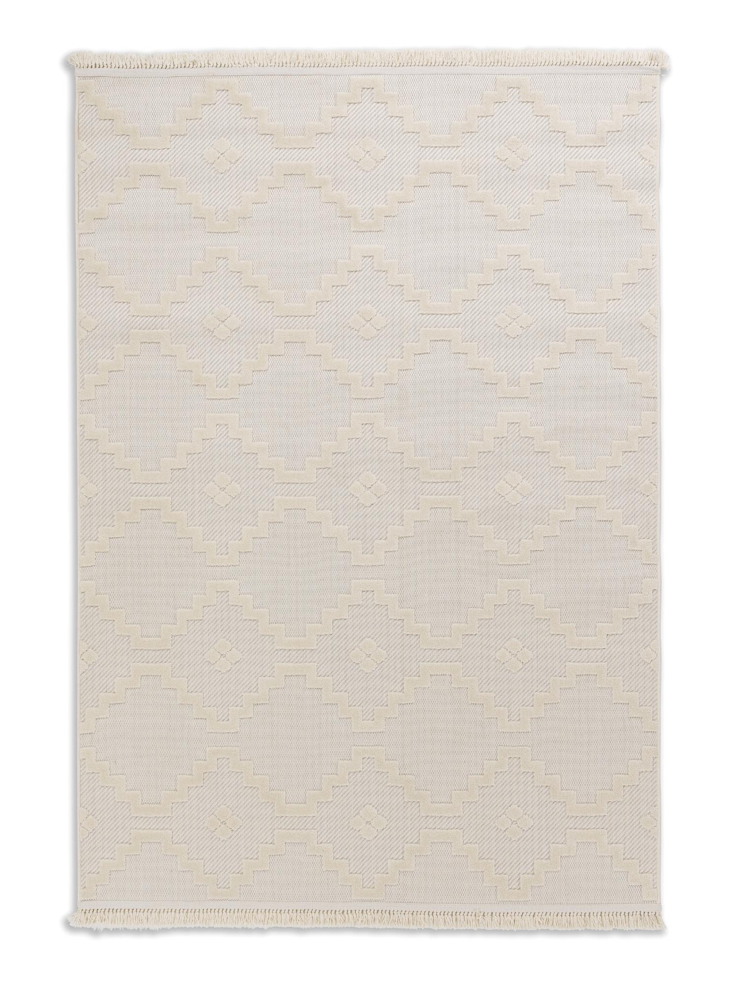 Schöner Wohnen Summer 6352 Outdoorteppich Quadrate Creme