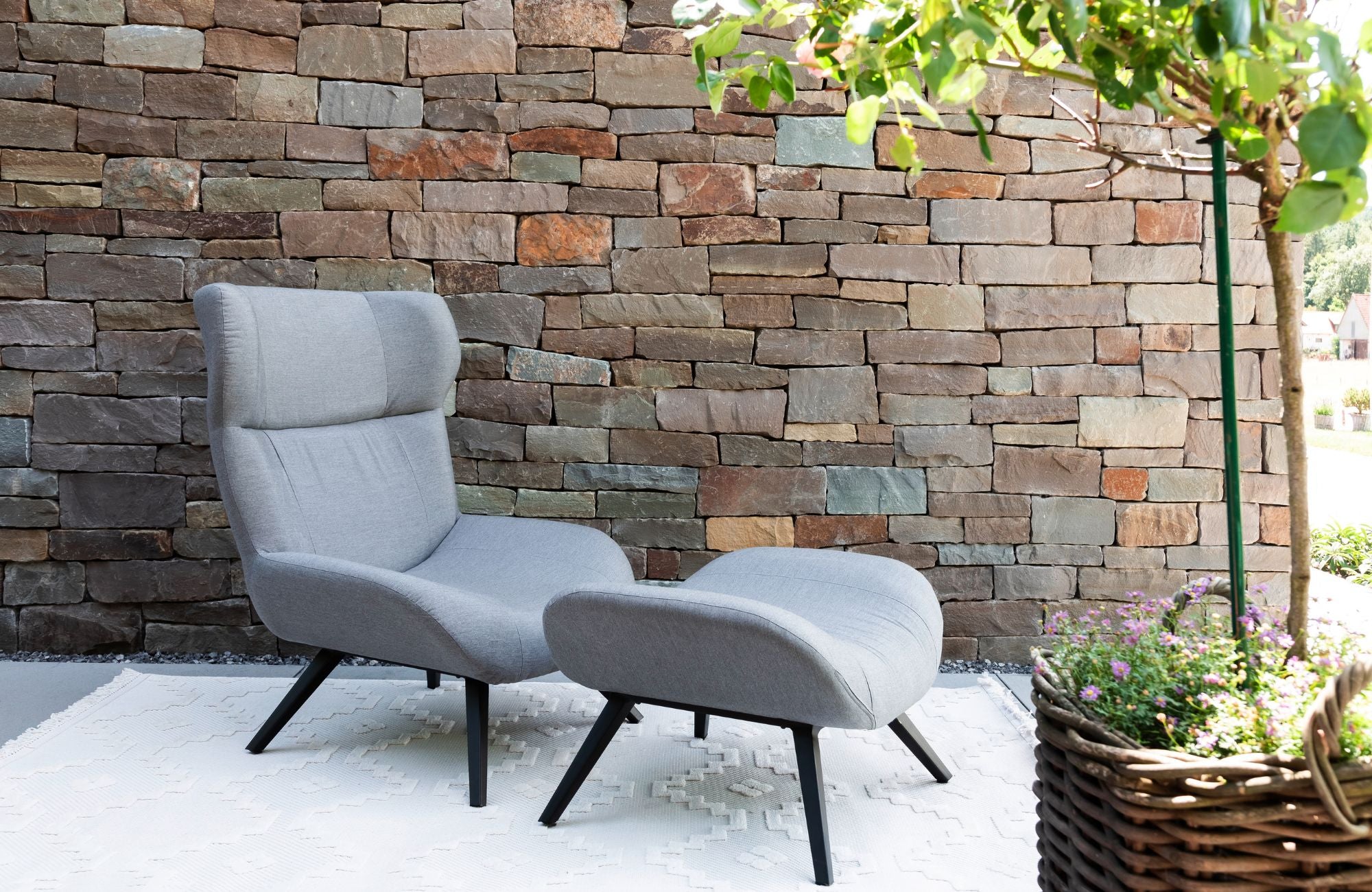 Schöner Wohnen Summer 6352 Outdoorteppich Quadrate Creme