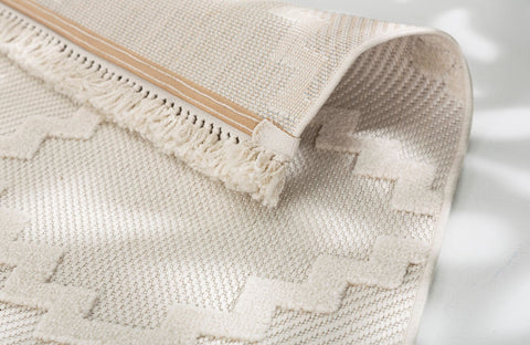 Schöner Wohnen Summer 6352 Outdoorteppich Quadrate Creme
