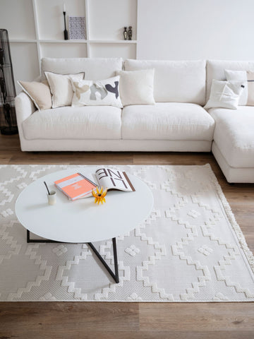 Schöner Wohnen Summer 6352 Outdoorteppich Quadrate Creme