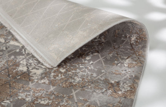 Schöner Wohnen Vision 6103 Webteppich Rauten Beige