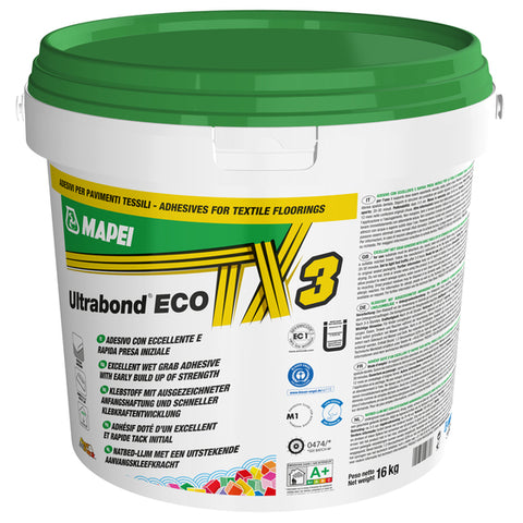 Mapei Ultrabond Eco TX3 Dispersionsklebstoff für Textilbeläge Geb. a 16 Kg