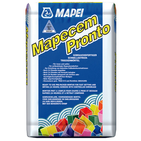 Mapei Mapecem Pronto Schnellestrich- Werktrockenmörtel für innen + außen Sack a 25 Kg