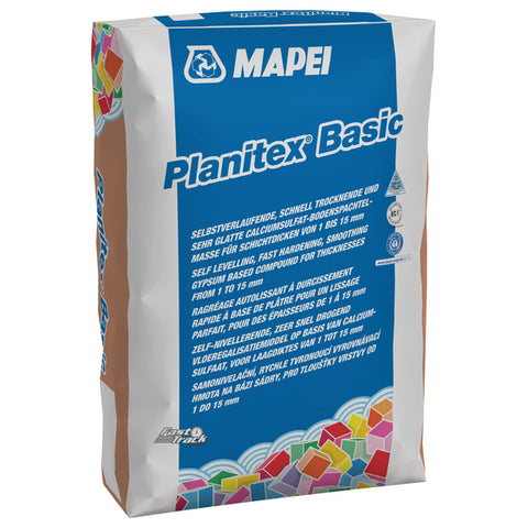 Mapei Planitex Basic Selbstverlaufende Calciumsulfat-Bodenspachtelmasse Sack a 25 Kg