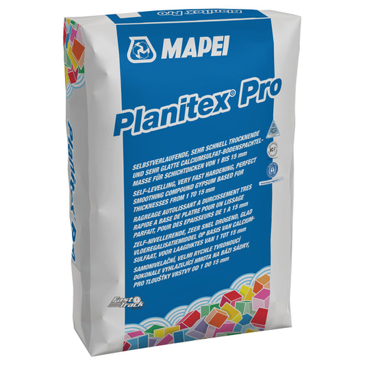 Mapei Planitex Pro Selbstverlaufende Calciumsulfat-Bodenspachtelmasse 1-15mm Sack a 25 Kg