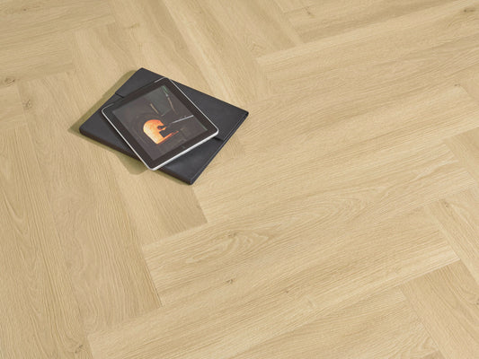Joka Klick-Vinyl Designböden 555 Wooden Styles Herringbone Click 7,0/0,55 mm m. IXPE 704H Oak Blond EIR