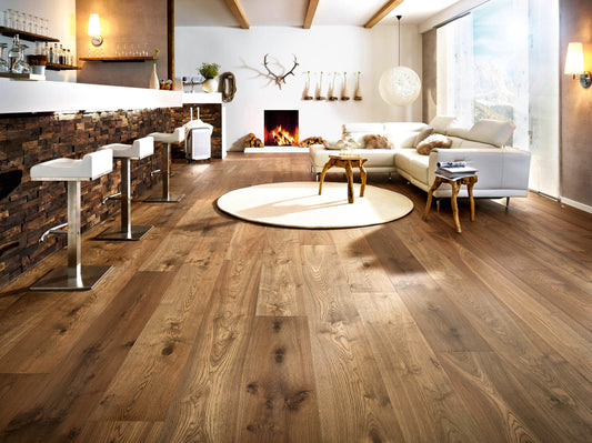 Joka Ativo 500 XXL Naturholzboden Landhausdiele mit PRO-Connect-System 5G | AE566 Oak torrid brown VILLA ÖL