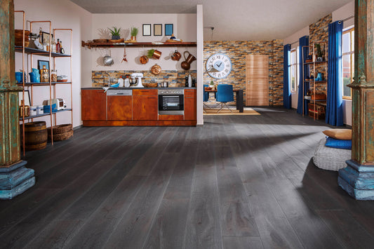Joka CALGARY 545LDX /DS 4.5 mm Fertigparkett 3-S mit Nut&Feder-System E7479 Eiche lava bar. VILLA ÖL