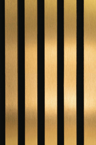 Joka Paro Akustikpaneele PAS110 Gold Metal - Schwarzes Vlies - glänzend. 2790x600mm