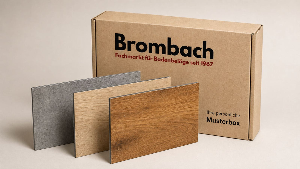 Kostenlose Musterbox von Bodenbelag Brombach