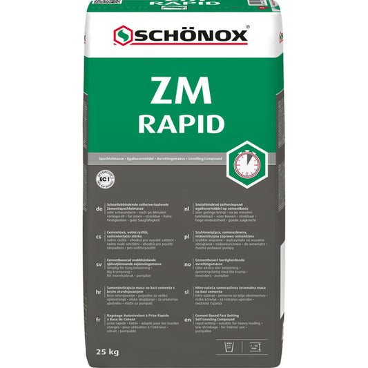 Schönox ZM ** RAPID ** Zementspachtelmasse Sack a 25 Kg